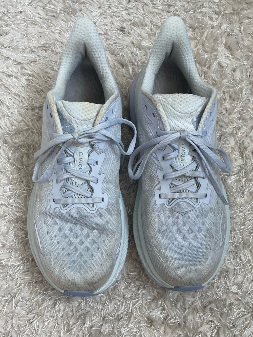 Hoka Clifton 9 Women’s Running Shoes Ether Illusion Light Blue Purple